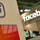 The Instagram and Facebook logos are displayed at the 2018 CeBIT technology trade fair on June 12, 2018 in Hanover, Germany